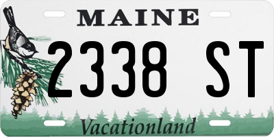 ME license plate 2338ST