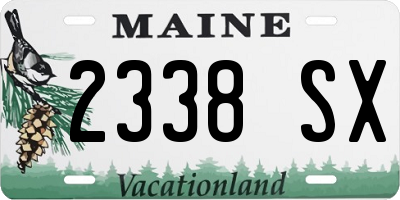 ME license plate 2338SX