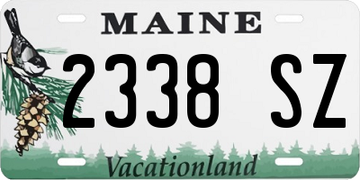 ME license plate 2338SZ