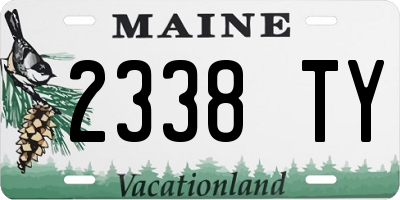 ME license plate 2338TY