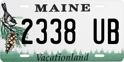 ME license plate 2338UB