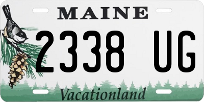 ME license plate 2338UG