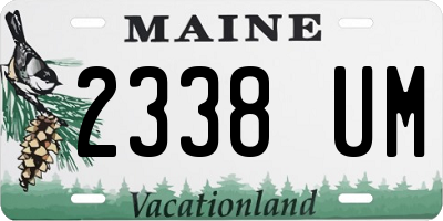 ME license plate 2338UM