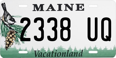 ME license plate 2338UQ