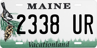 ME license plate 2338UR