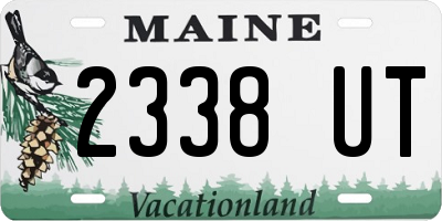 ME license plate 2338UT