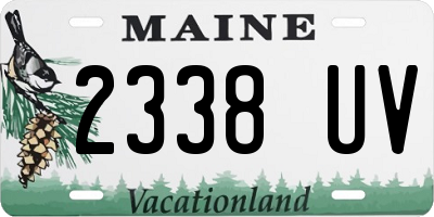 ME license plate 2338UV