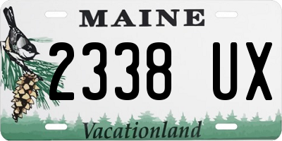 ME license plate 2338UX
