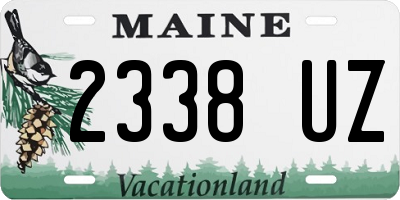 ME license plate 2338UZ