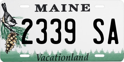 ME license plate 2339SA