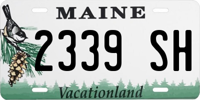 ME license plate 2339SH