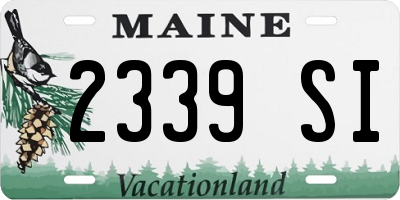 ME license plate 2339SI