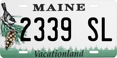 ME license plate 2339SL