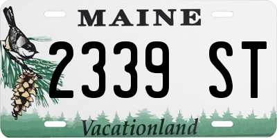 ME license plate 2339ST