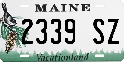 ME license plate 2339SZ