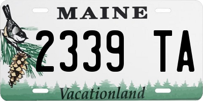 ME license plate 2339TA
