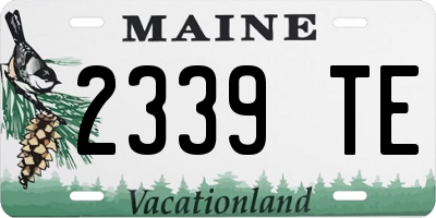 ME license plate 2339TE