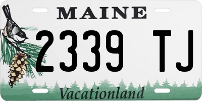 ME license plate 2339TJ