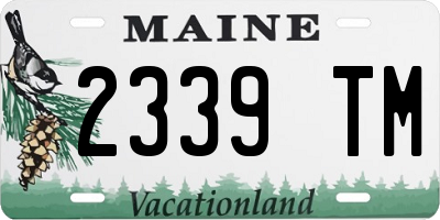 ME license plate 2339TM
