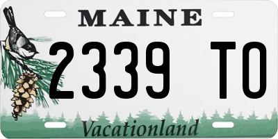 ME license plate 2339TO