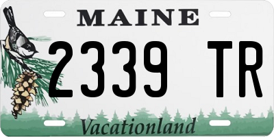 ME license plate 2339TR