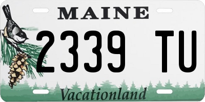 ME license plate 2339TU