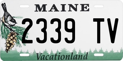 ME license plate 2339TV