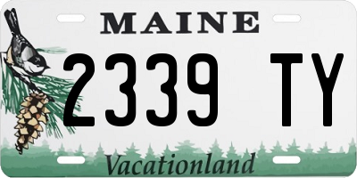 ME license plate 2339TY