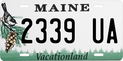ME license plate 2339UA