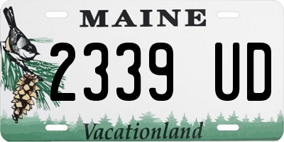 ME license plate 2339UD