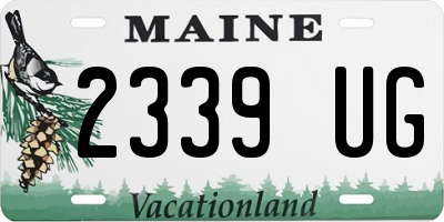 ME license plate 2339UG