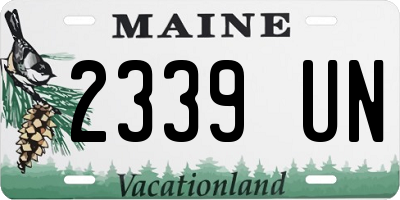 ME license plate 2339UN