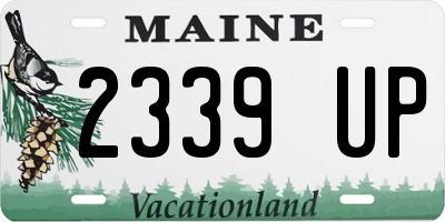 ME license plate 2339UP