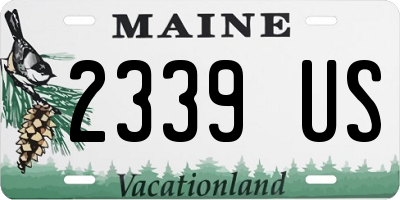ME license plate 2339US