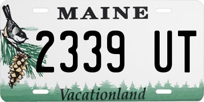 ME license plate 2339UT