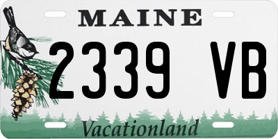 ME license plate 2339VB