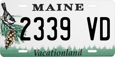 ME license plate 2339VD