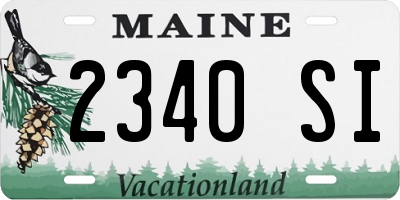 ME license plate 2340SI