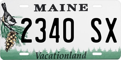 ME license plate 2340SX