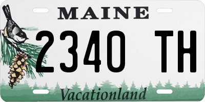 ME license plate 2340TH