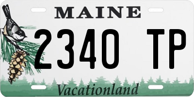 ME license plate 2340TP