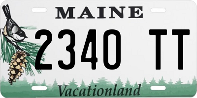ME license plate 2340TT