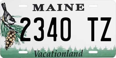 ME license plate 2340TZ