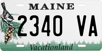 ME license plate 2340VA