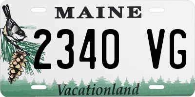 ME license plate 2340VG