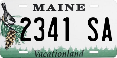 ME license plate 2341SA