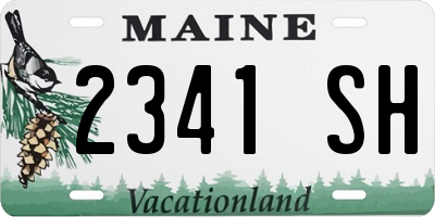 ME license plate 2341SH