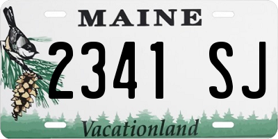 ME license plate 2341SJ
