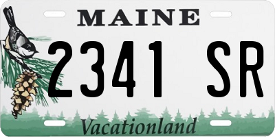 ME license plate 2341SR