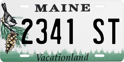 ME license plate 2341ST